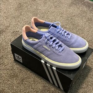 Adidas Purple and Pink Sneakers with Suede Upper